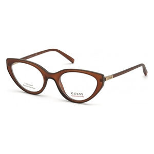NWT GUESS GU3058 045 53 Shiny Light Brown Eyeglasses